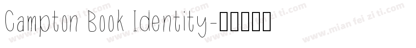 Campton Book Identity字体转换
